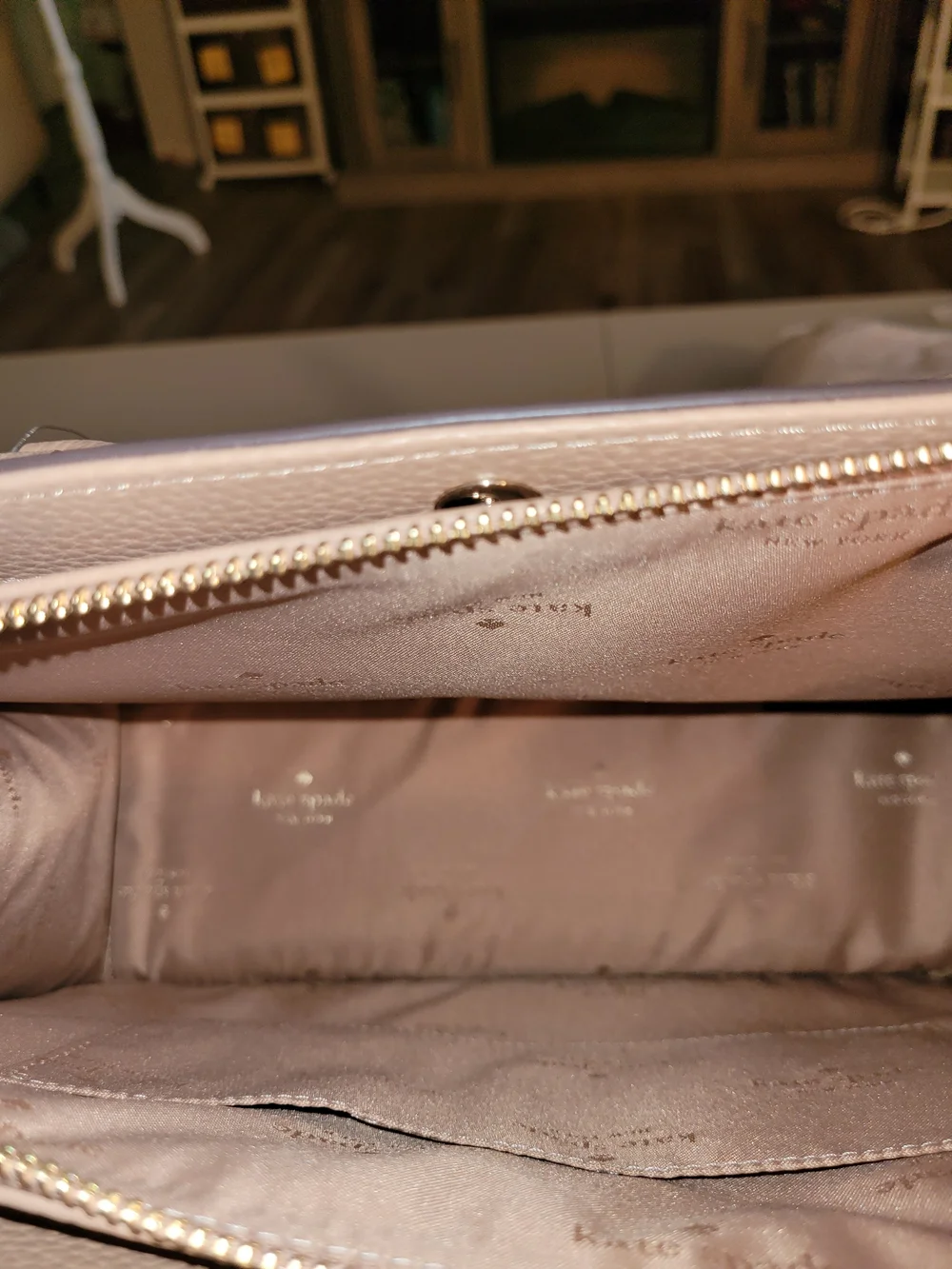 kate spade Pebbled Leather Satchel in Light Fawn Mulberry Street